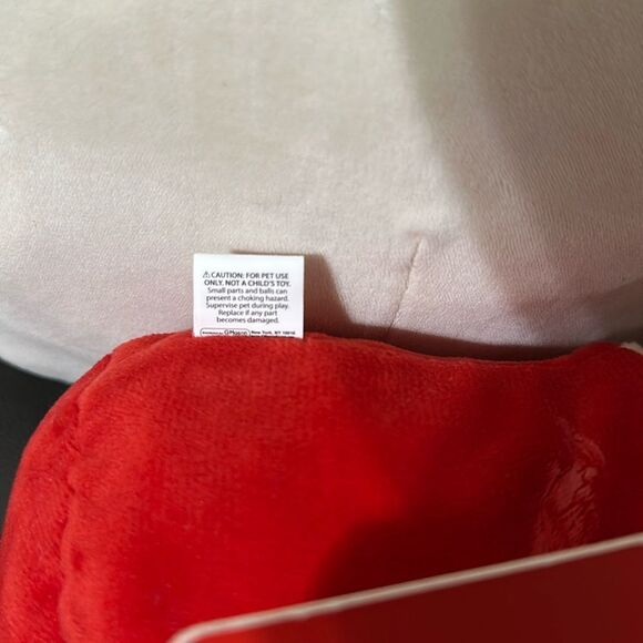 Hallmark Plush Mugs & Kisses Red Gingerbread Candy Squeaky Dog Toy Chews - Picture 10 of 11